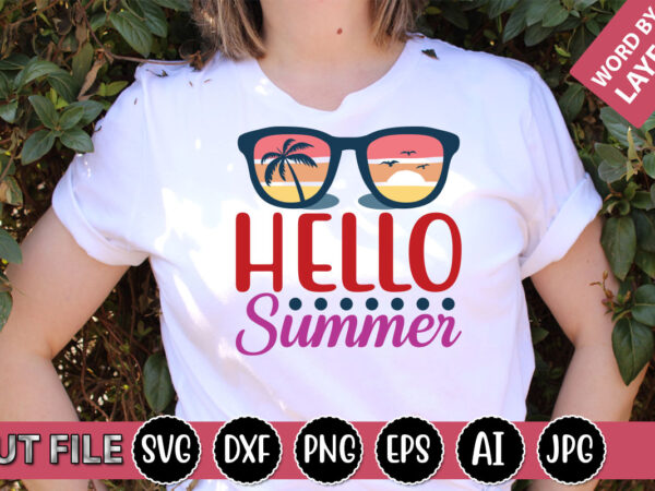 Hello summer svg vector for t-shirt