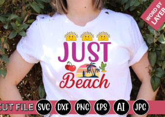 Just Beach SVG Vector for t-shirt