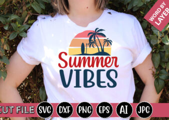 Summer Vibes SVG Vector for t-shirt
