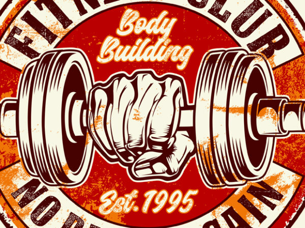 VINTAGE FITNESS CLUB SIGNS t shirt vector art