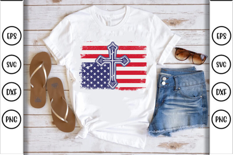 Patriotic Christian, Faith, Jesus Tshirt Designs Bundle