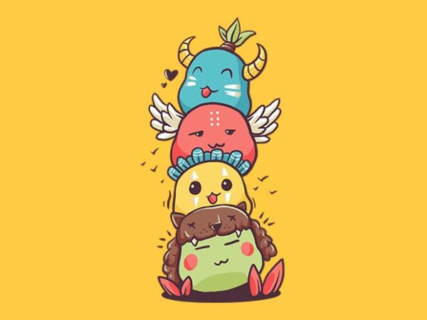 Cuteness totem t shirt vector file Cuteness totem t shirt vector file