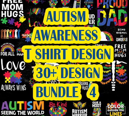 30+ bundle 4 autism is my superpower typography autism t shirt design, i’m an autism dad just like a normal dad expect much stronger autism t shirt design, autism t
