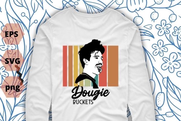 Vintage Dougie Buckets Basketball Player T-shirt design svg vector
