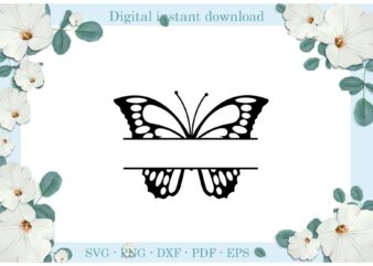 Trending gifts Butterfly Black And White , Diy Crafts Butterfly Svg Files For Cricut, Fly Silhouette Sublimation Files, Cameo Htv Prints