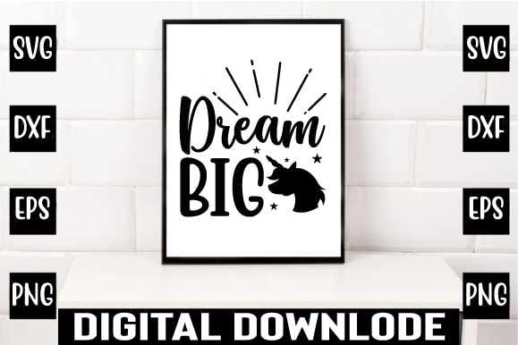 Dream big t shirt vector illustration