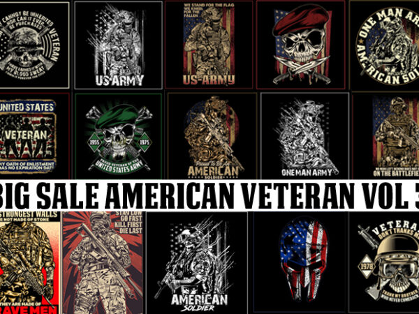 Big sale american veteran vol 3 t shirt template