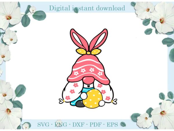 Easter day pink bunny easter egg diy crafts bunny svg files for cricut, easter sunday silhouette easter basket sublimation files, cameo htv print vector clipart
