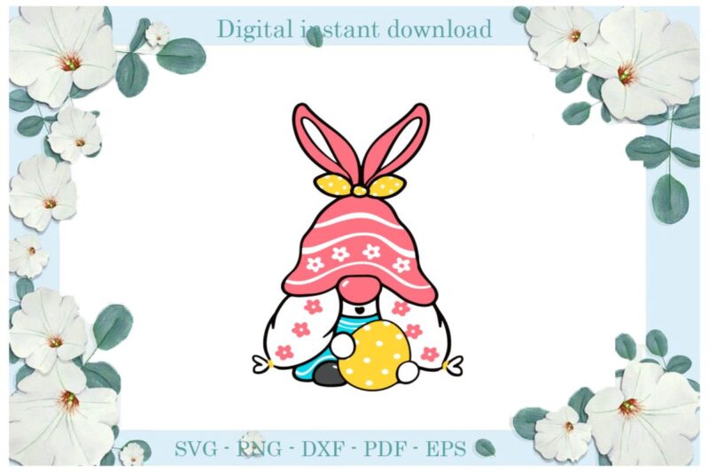 Easter Day Pink Bunny Easter Egg Diy Crafts Christian Bunny Svg Files For Cricut, Easter Sunday Silhouette Easter Basket Sublimation Files, Cameo Htv Print
