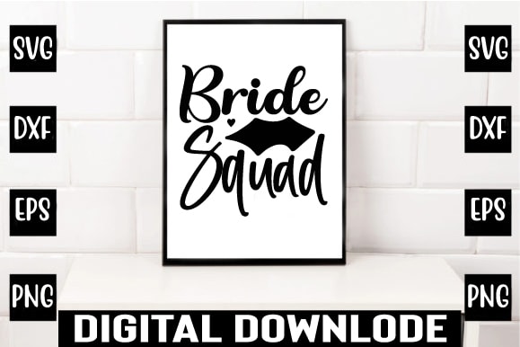 Bride squad t shirt template