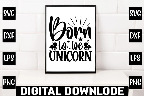 Born to be unicorn t shirt template