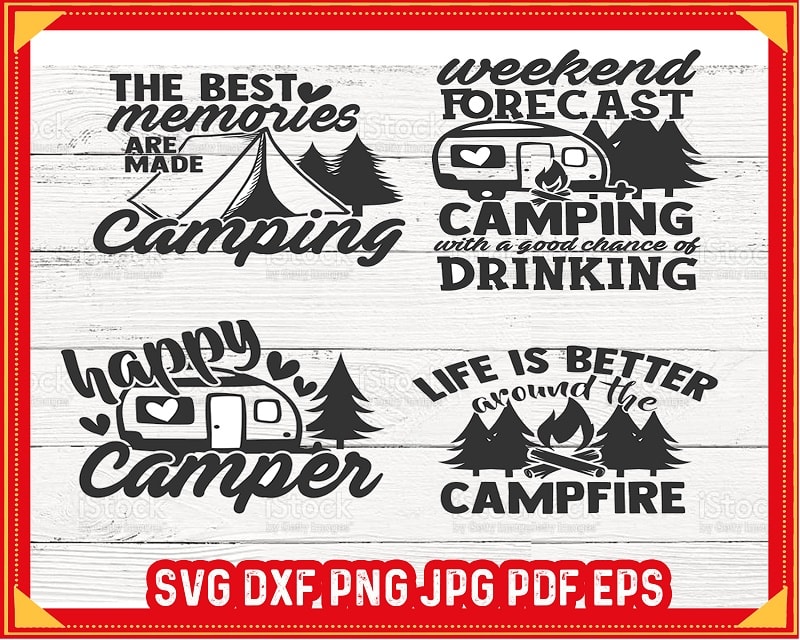 Camping SVG Bundle, Camp Life SVG Cut Files, Commercial Use,Instant Download, Summertime Adventure SVG Bundle,Printable Vector Prints 693608612
