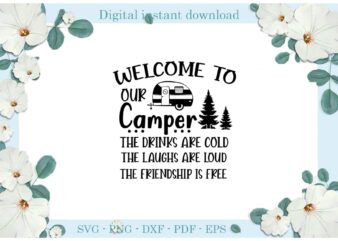 Trending gifts, Camping Day Friendship Our Camper Diy Crafts Camping Day Svg Files For Cricut, Friendship Silhouette Sublimation Files, Cameo Htv Prints