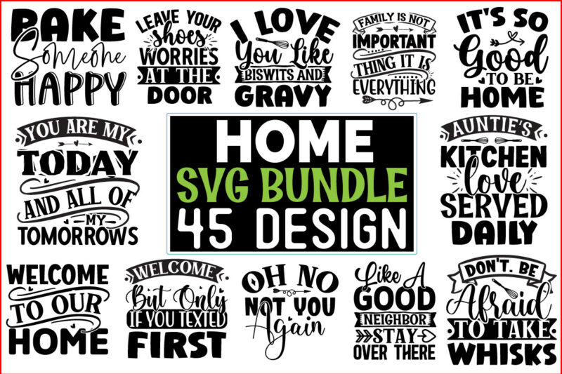 Home And Sign SVG Design Bundle