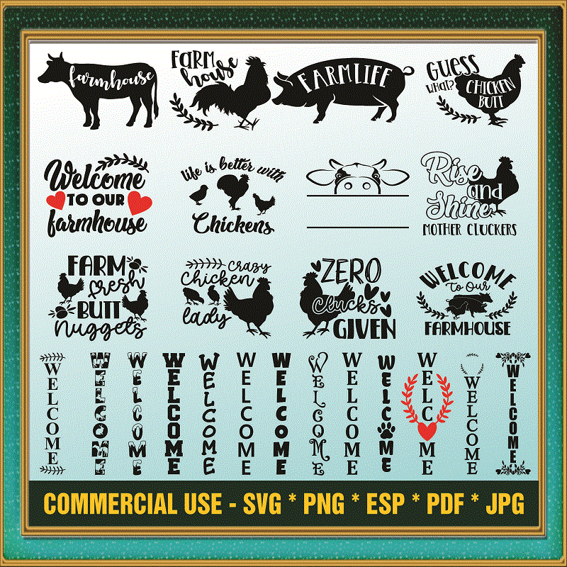 Bundle 100 Farmhouse SVG, Chicken Svg, Farm Life Svg, Farm Life Svg, Farm Clipart, Svg Cut Files, Digital Download 827950873