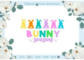 Easter Day Gifts Bunny Season Diy Crafts Bunny Svg Files For Cricut, Easter Sunday Silhouette Quote Sublimation Files, Cameo Htv Print vector clipart