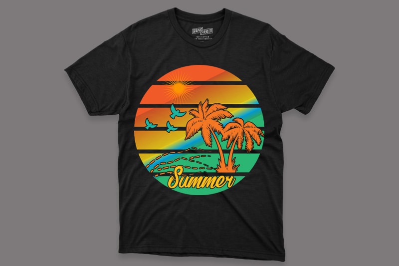 Bestselling Summer T-Shirt Design for Commercial use.