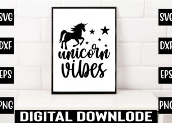 unicorn vibes t shirt vector graphic