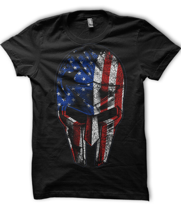 AMERICAN WARRIOR MASK ILLUSTRATION - Buy t-shirt designs