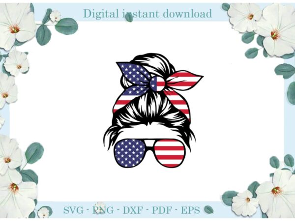 Trending gifts, american flag american glasses women wear turban diy crafts american flag svg files for cricut, women wear turban silhouette sublimation files, cameo htv prints t shirt designs for sale