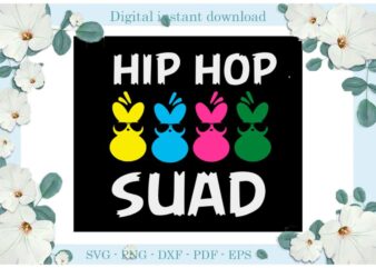 Happy Easter Day, Hip Hop Suad Diy Crafts Bunny Svg Files For Cricut, Easter Sunday Silhouette Colorful Sublimation Files, Cameo Htv Print