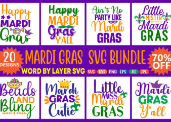 Mardi Gras Svg Bundle t shirt designs for sale