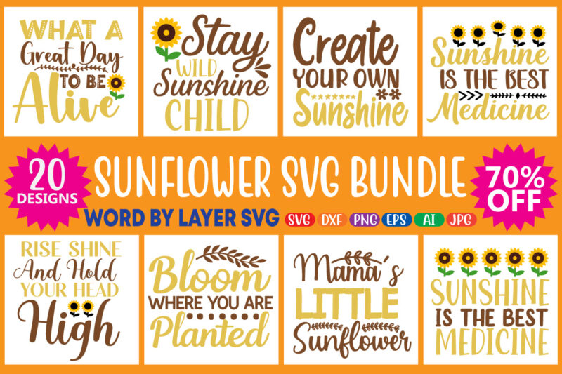 Sunflower svg Bundle