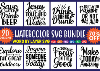 Watercolor Svg Bundle t shirt design for sale
