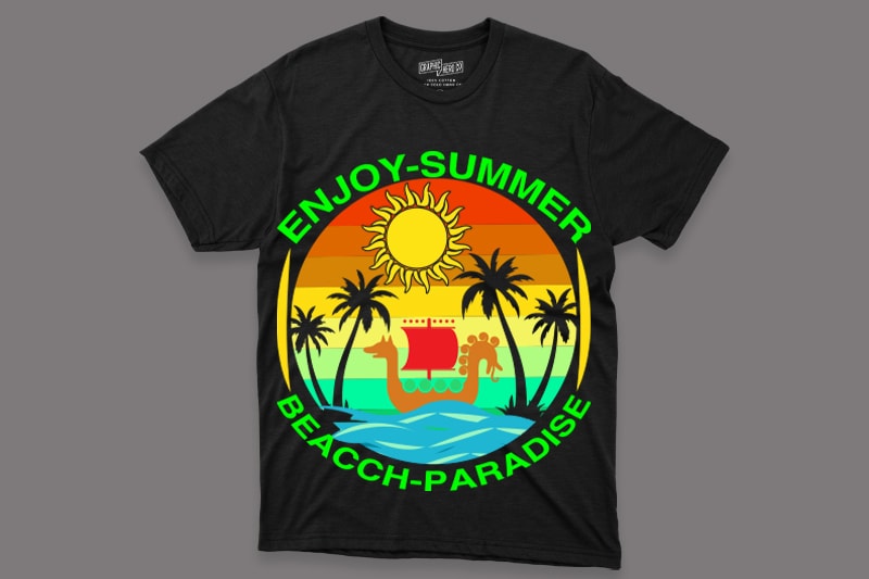 Bestselling Summer T-Shirt Design for Commercial use.