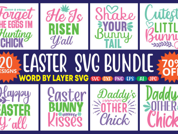 Easter svg bundle vector clipart