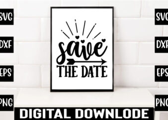 save the date t shirt template vector