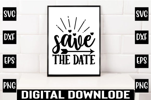 Save the date t shirt template vector