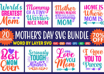 Mother’s Day SVG Bundle Vol.2 t shirt designs for sale