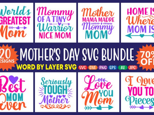 Mother’s day svg bundle vol.2 t shirt designs for sale