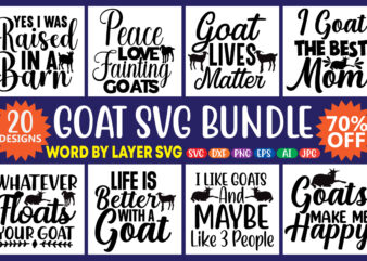 Goat Bvg Bundle t shirt design template