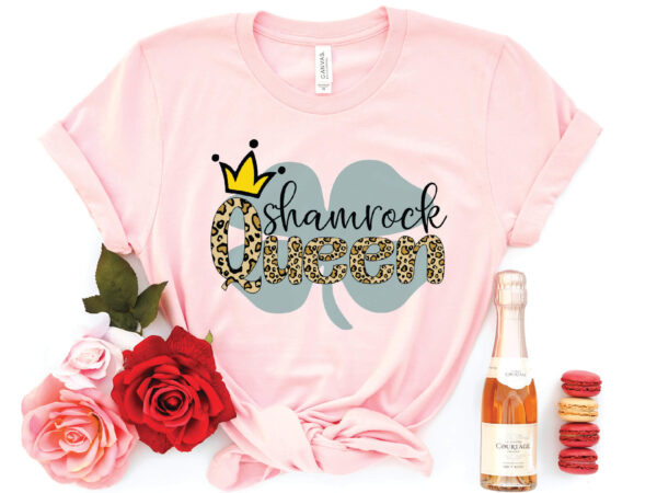 Shamrock queen sublimation t shirt template vector
