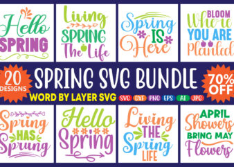 Spring Svg Bundle vol.2 t shirt template vector