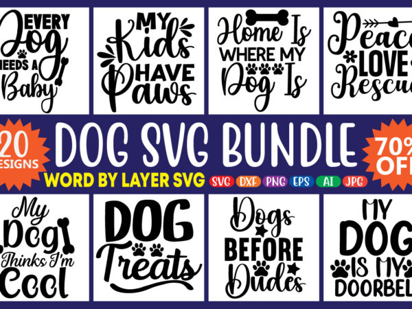 Dog svg bundle t shirt vector illustration