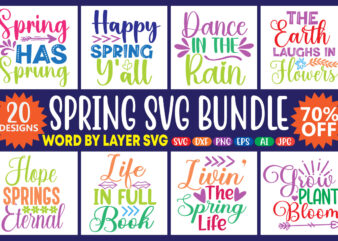 Spring Svg Bundle vol.4 t shirt template vector