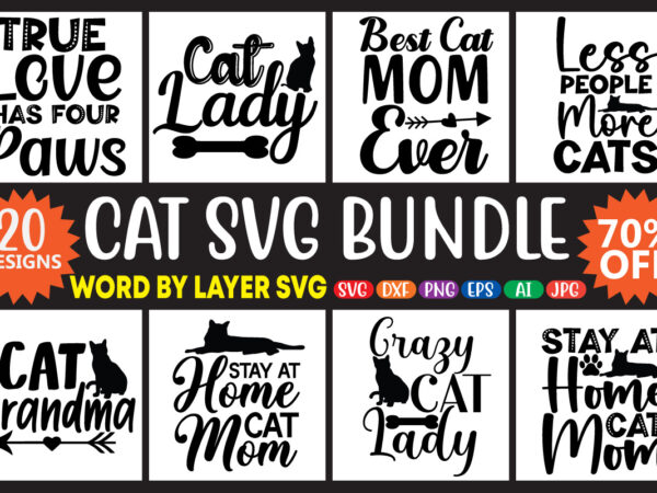Cat svg bundle t-shirt design