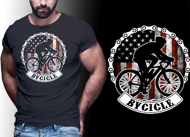 65 BICYCLE PART#02 Vintage Retro Tshirt Designs Bundle Editable