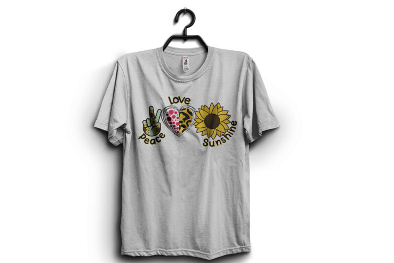 Sunflower Bundle . Peace, Love Sunshine Sunflower T-Shirt, Sunflower Lips with Butterflies, Summer Sunflower Sunglasses