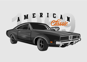 Car Illustration American Classic 69