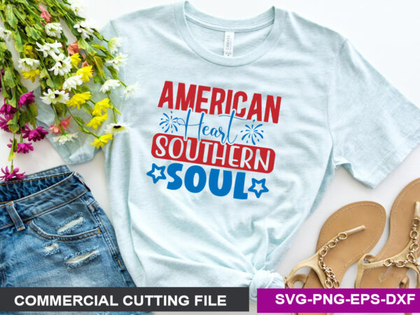 American heart southern soul-svg t shirt vector