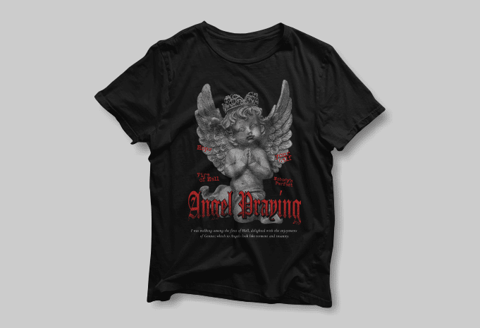 Angel Praying t-shirt design