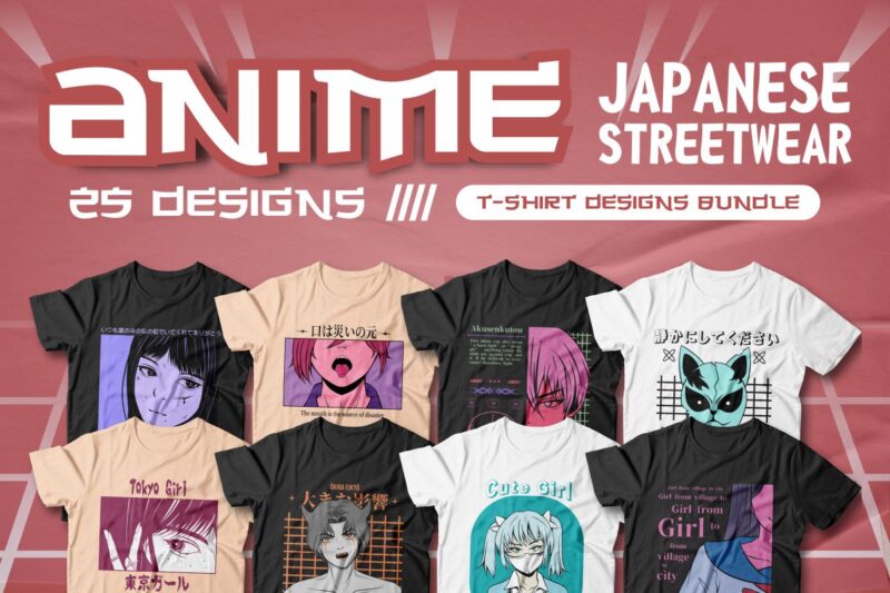 anime japanese t-shirt designs