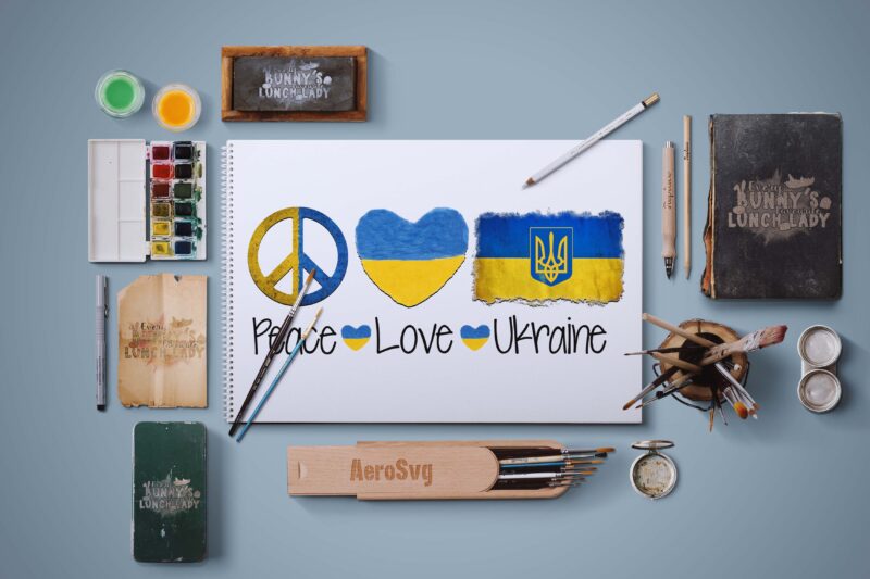 Peace Love Ukraine Tshirt Design