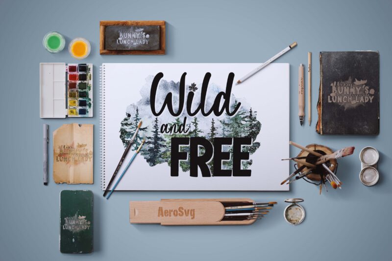 Wild And Free When Camping Tshirt Design