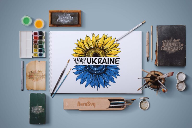 Sunflower Stand With Ukraine Tshirt Design