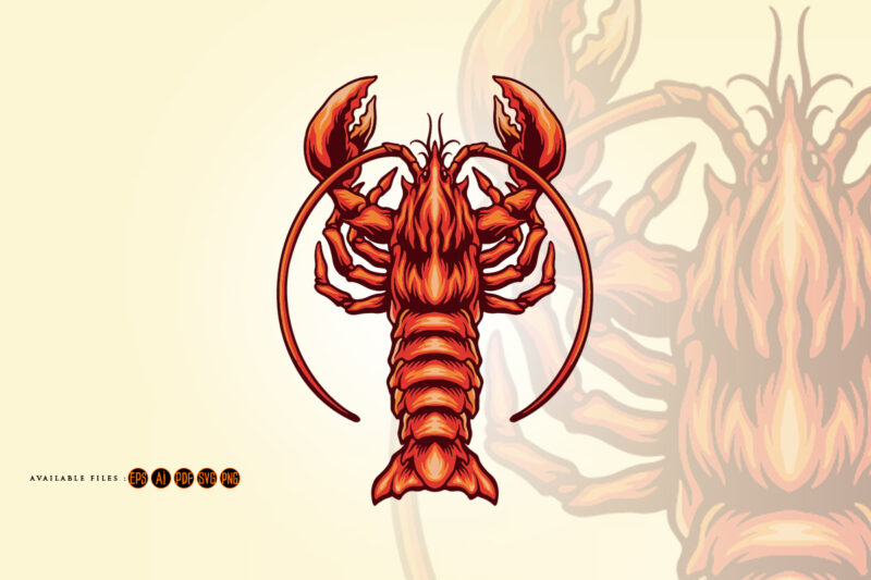 Shrimp Lobster seafood logo mascot